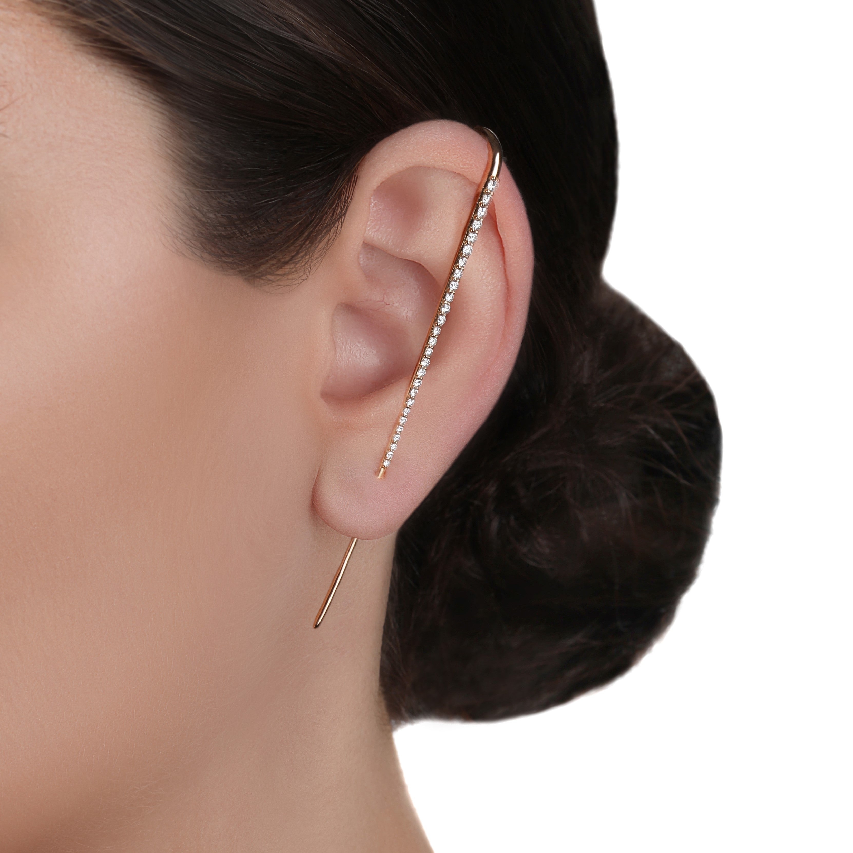 Single Side Long Thin Bar Ear Cuff Earring | Top Online Store