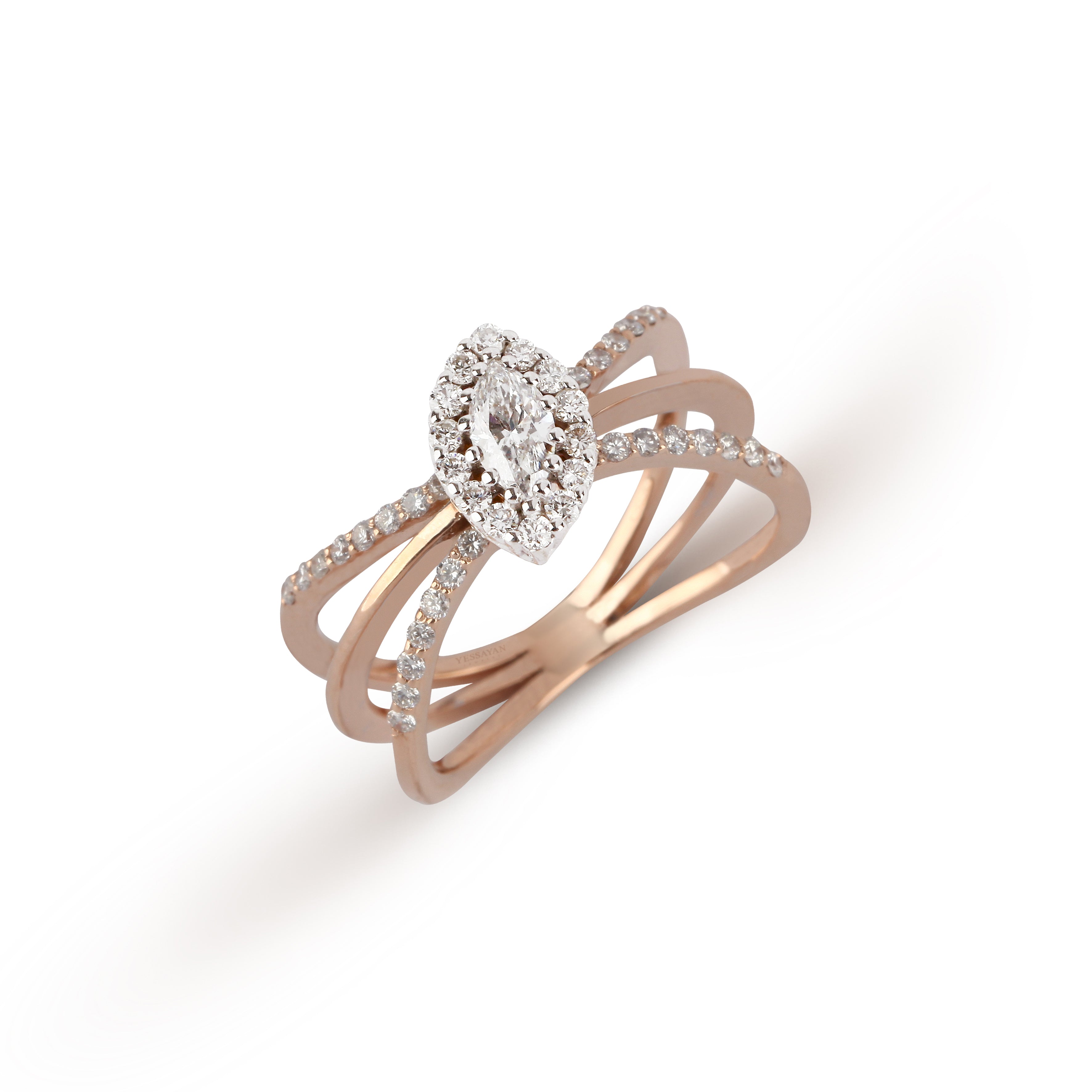 Triple Band Illusion Diamond Ring | buy rings online | diamond jewellery online