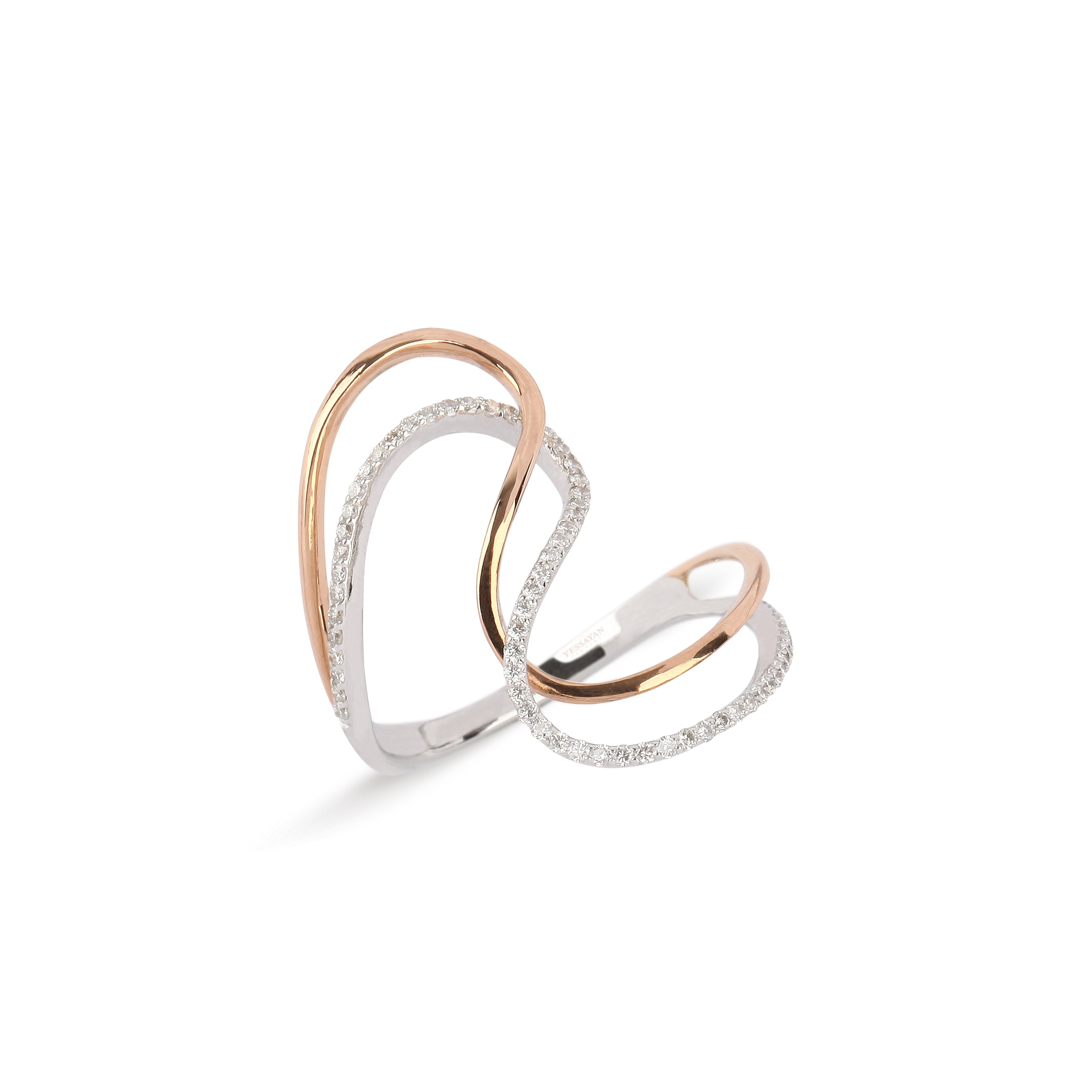 Two-Tone Floating Diamond Ring | diamond ring | best engagement rings