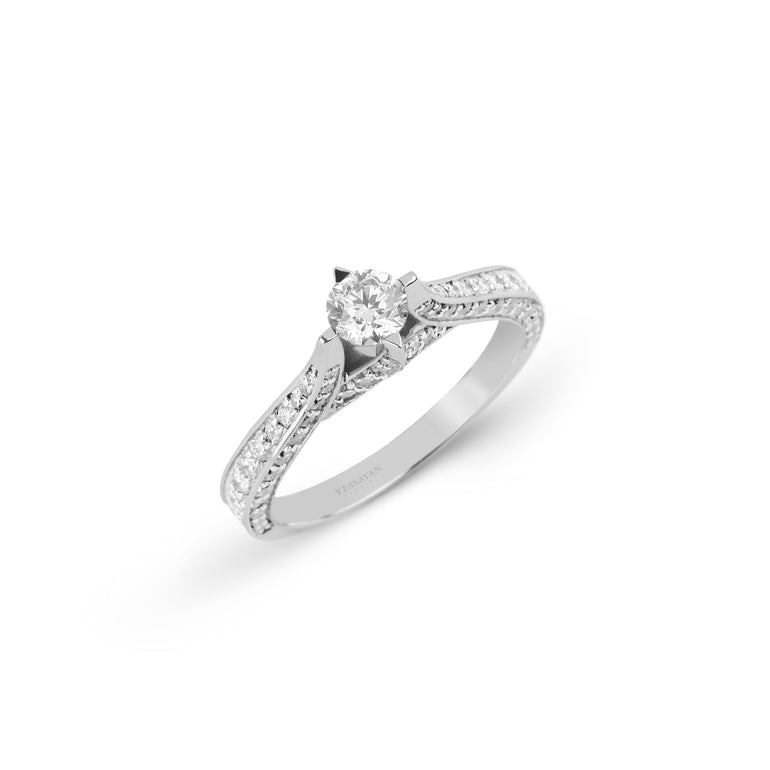 Almasaty Classic Diamond Ring