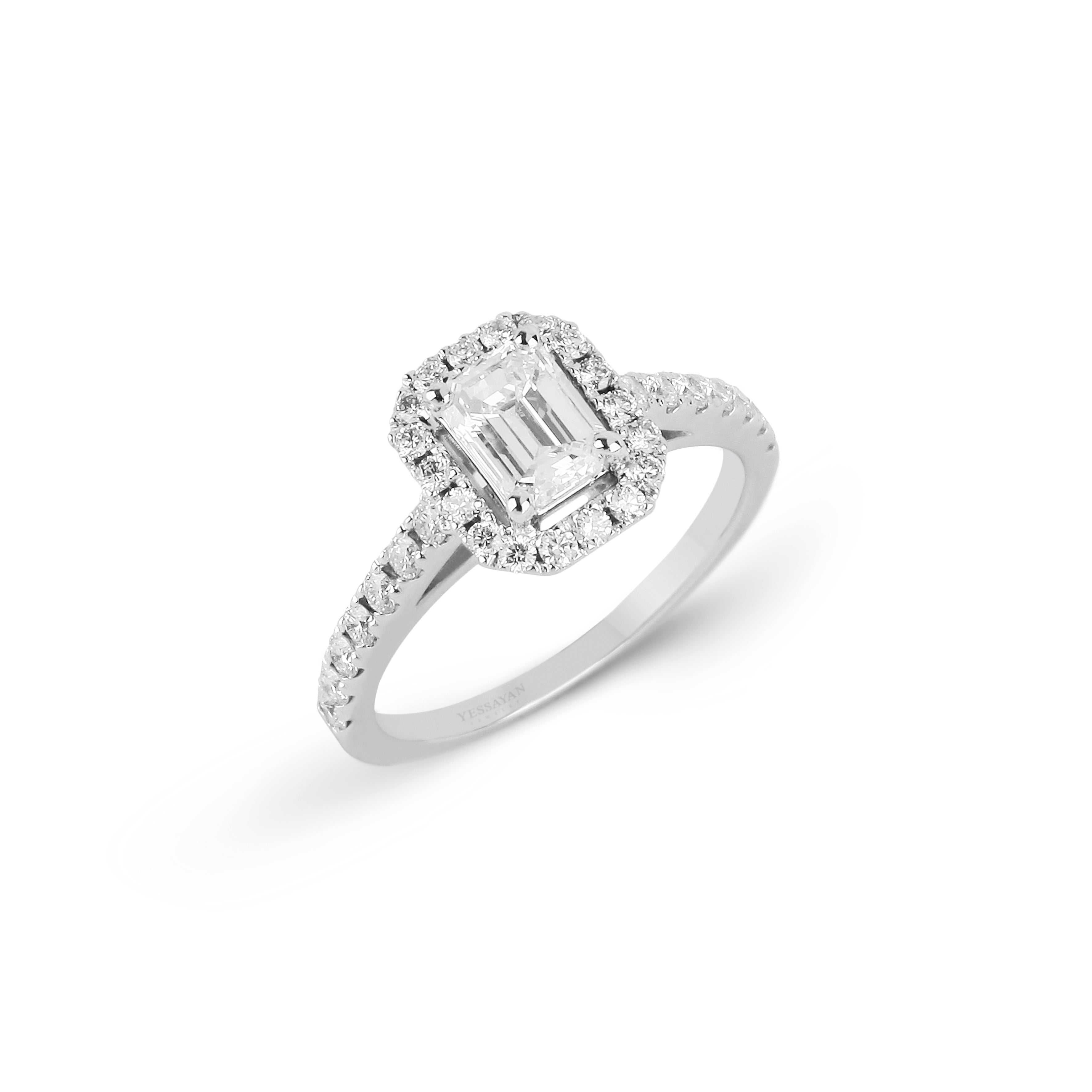 Framed Solitaire Diamond Ring | engagement ring set