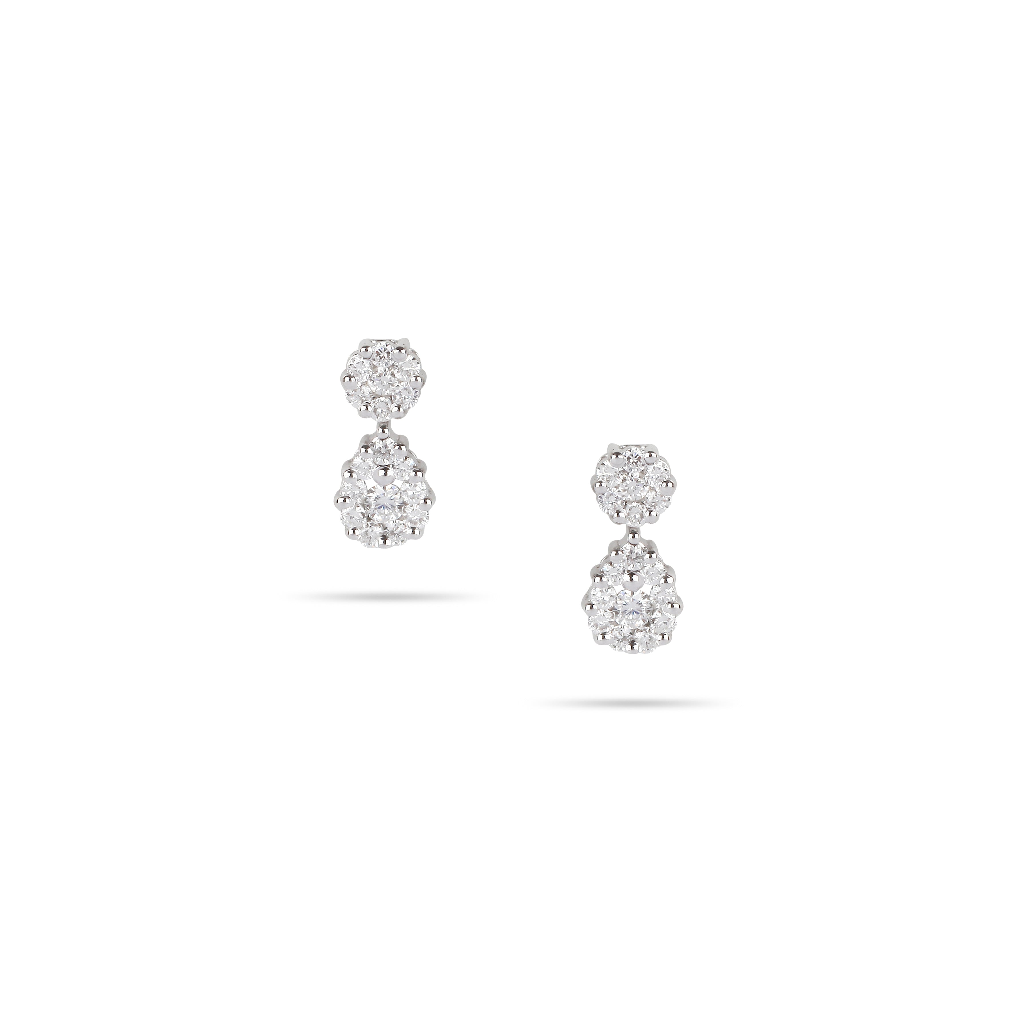 Small Pear Drop Illusion Diamond Earrings | best jewelry stores 