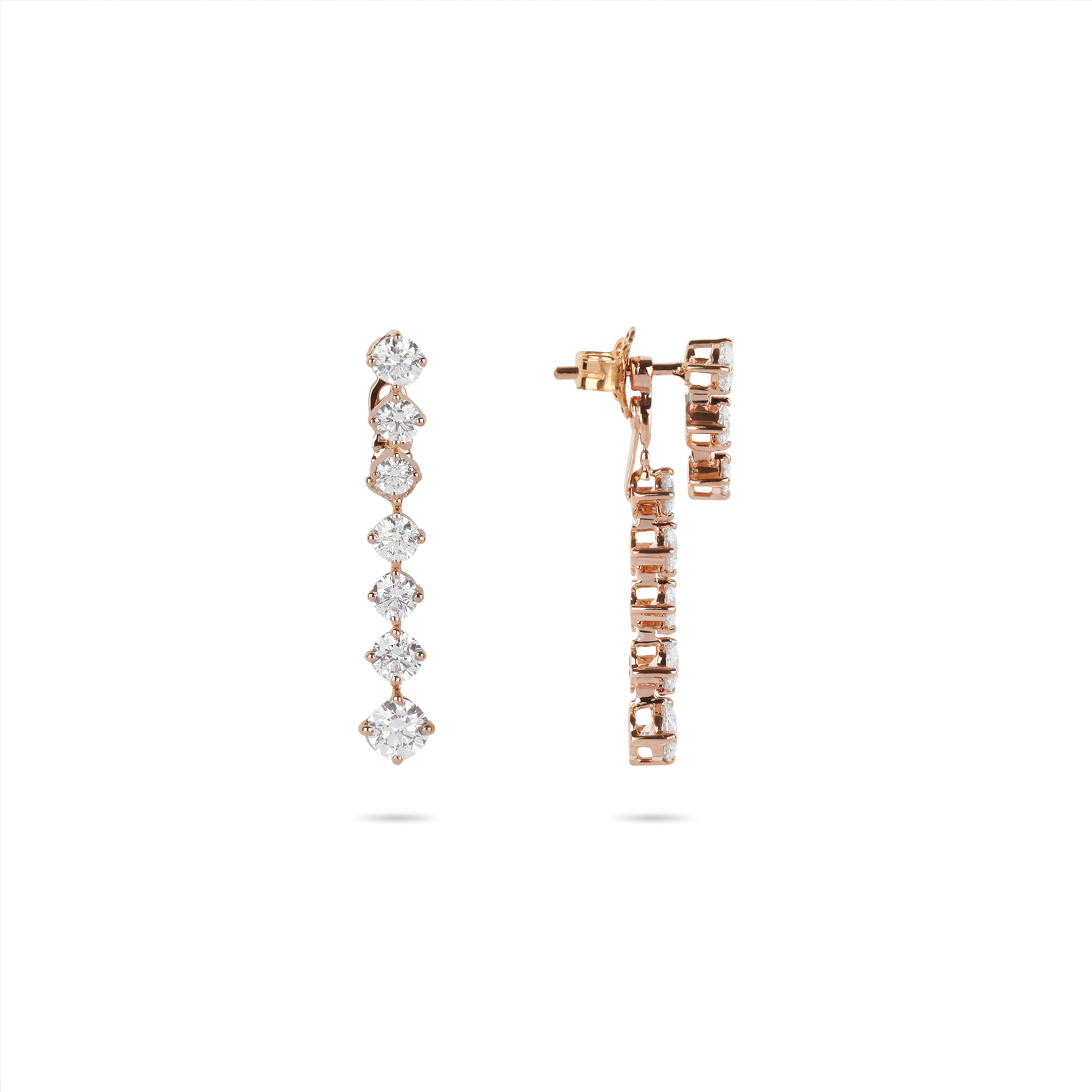 Linear Drop Diamond Earrings |   Jewellery Design