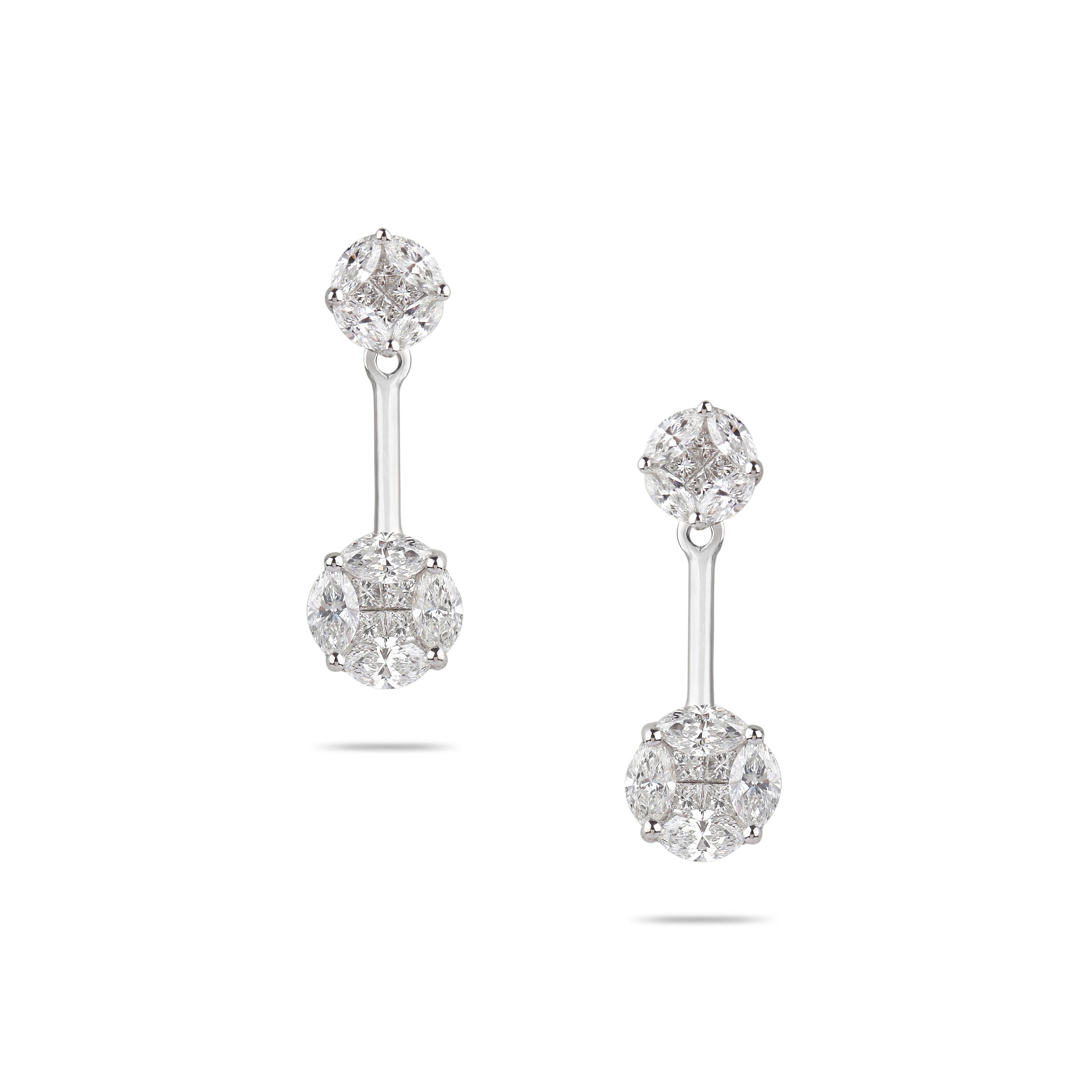 Attachable Illusion Diamond Stud Earrings | Jewelry online