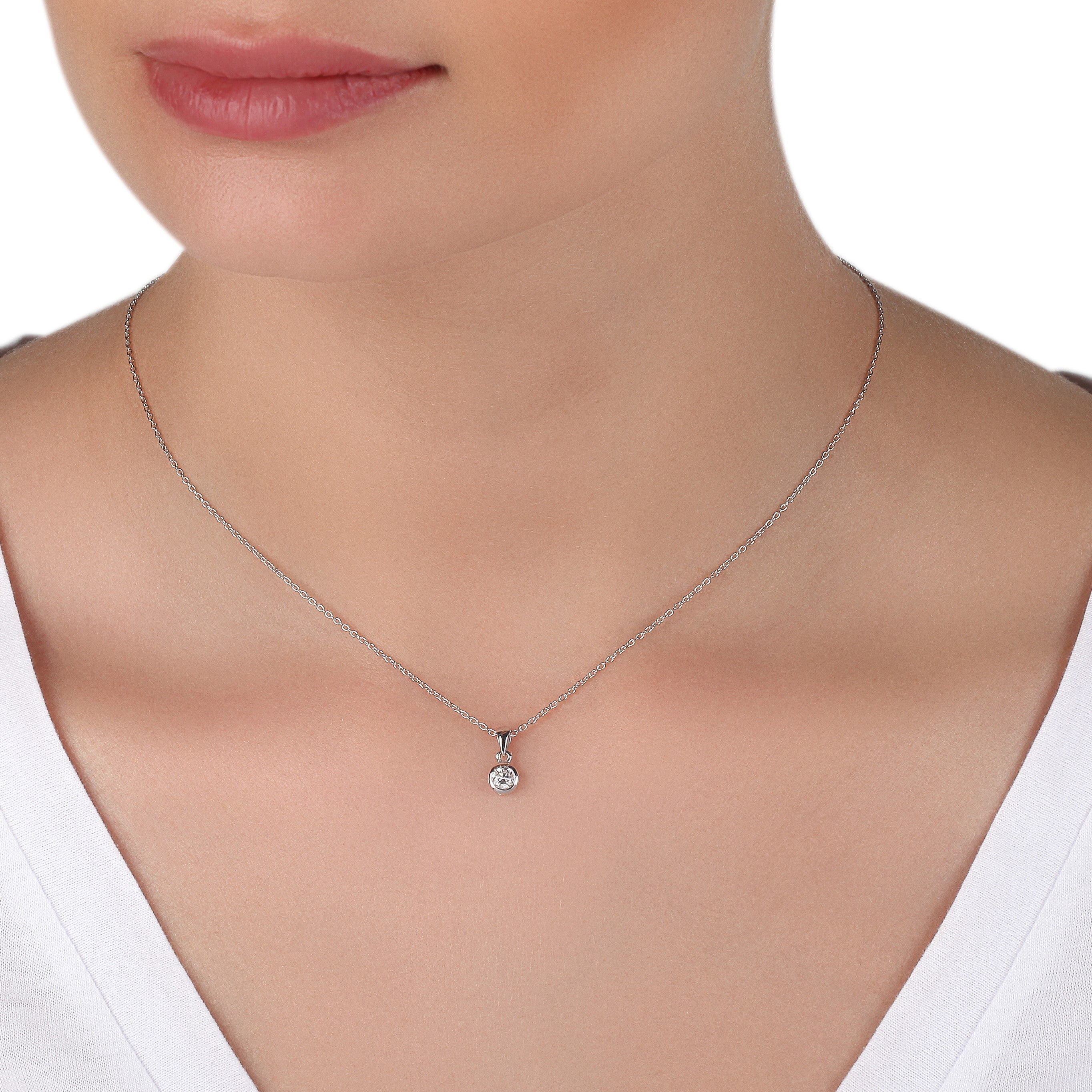 Single Diamond Necklace | Diamond Necklace | Diamond Gold Necklace