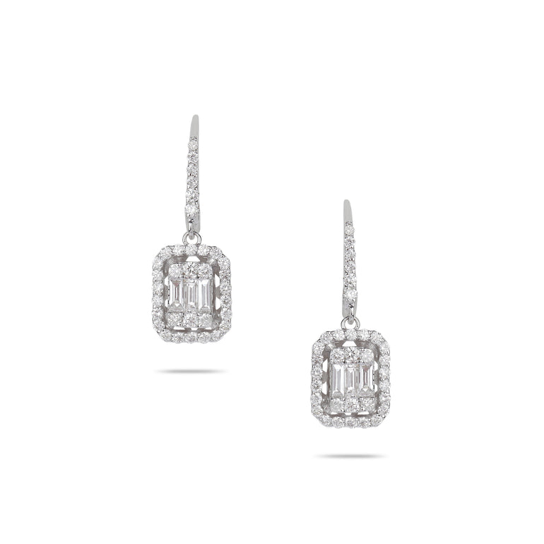 Illusion Diamond Drop Earrings | Jewelry store online