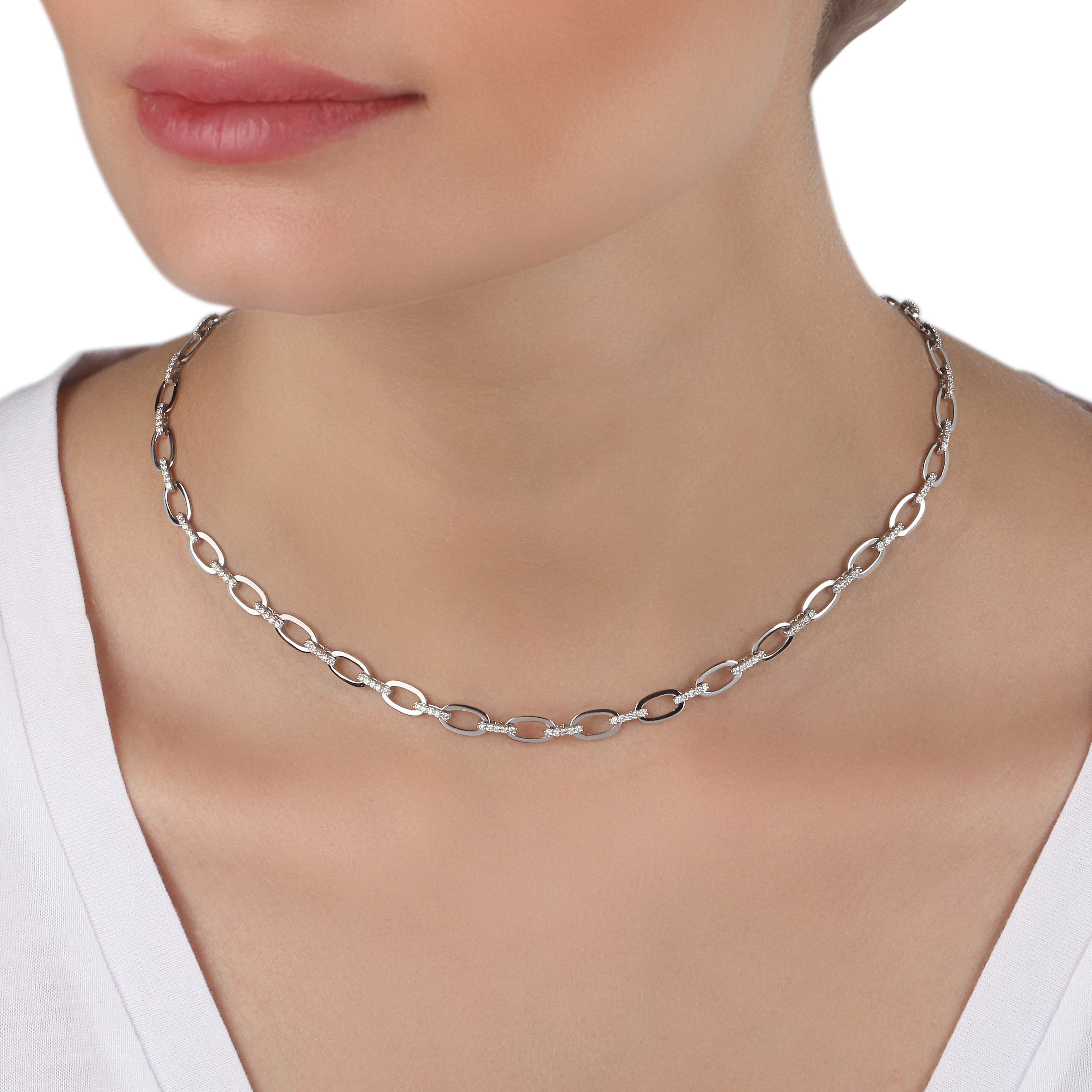 Chain Diamond Necklace | Diamond Designer Jewellery Online