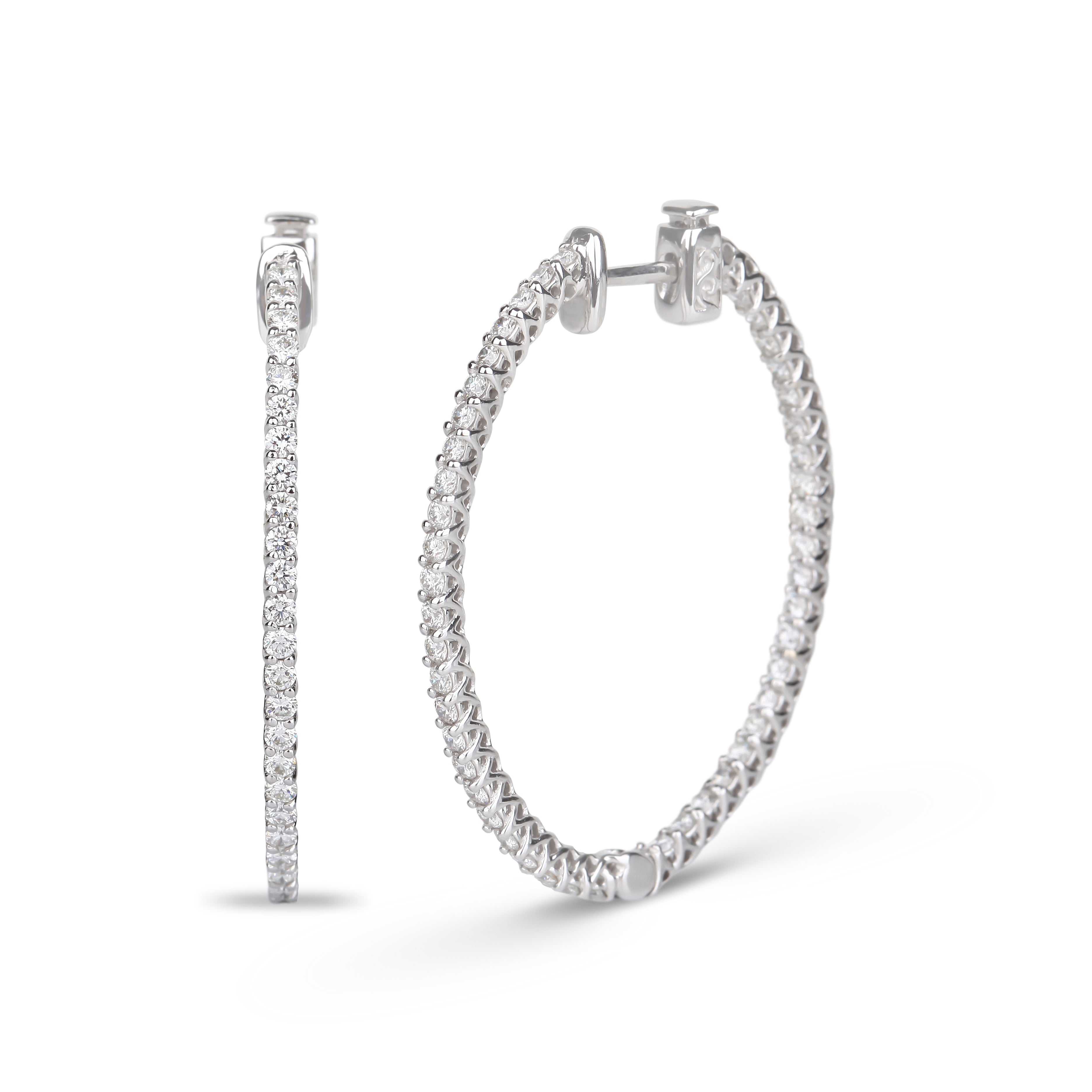 Hoop Diamond Earrings | Jewellery store online