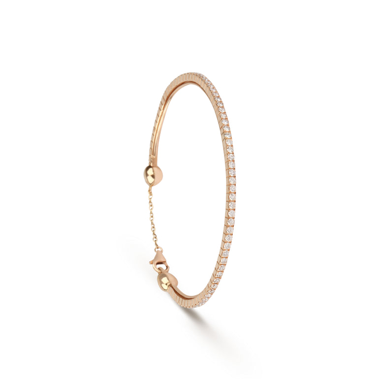 Classic Diamond Rose Gold Bangle Bracelet | Buy Jewelry online