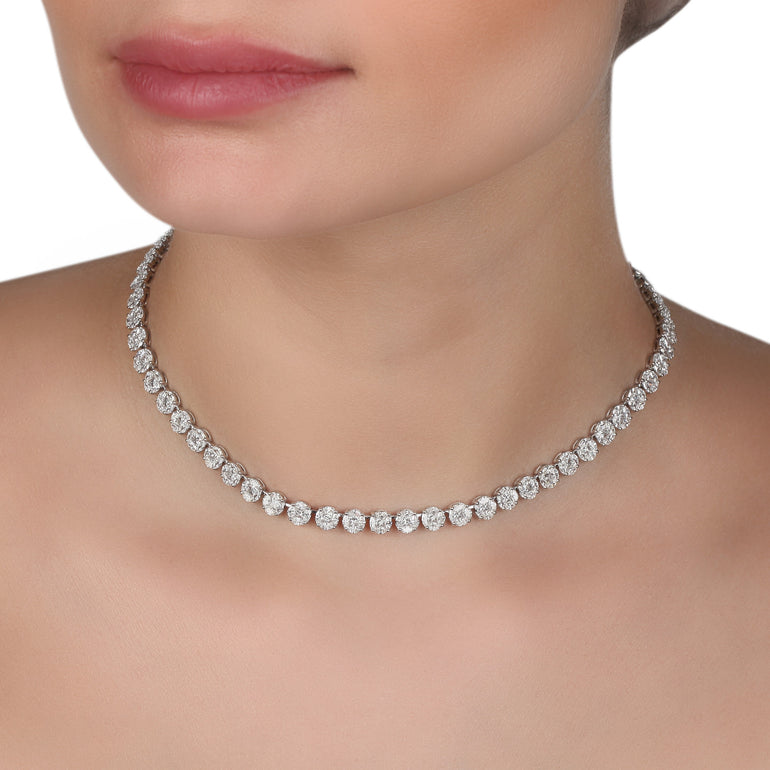 Illusion Diamond Collar Necklace | Diamond Necklace | Best Necklace Design