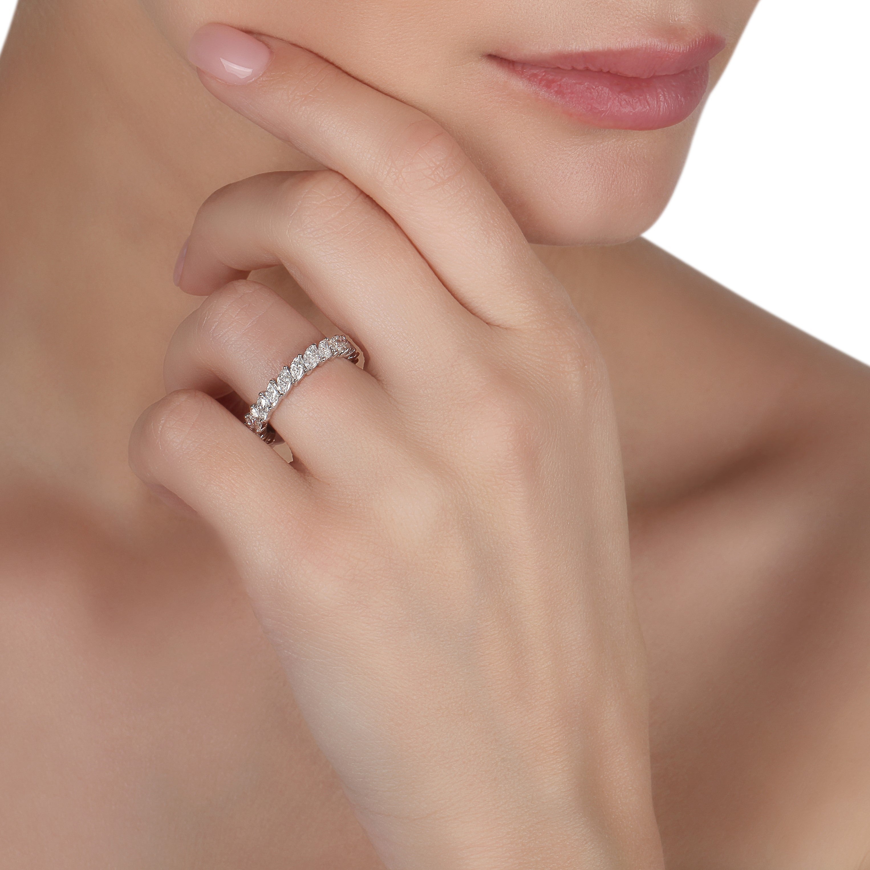 Marquise Diamond Eternity Band | Jewelry shops in Dubai | Best jewelry stores in UAE