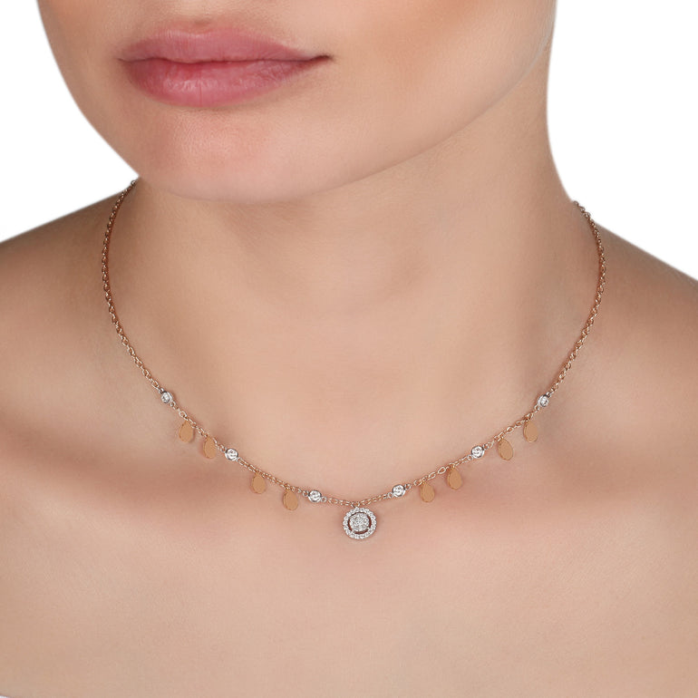 Dangling Charms & Diamond Necklace | Diamond Necklace | Diamond Necklace Design