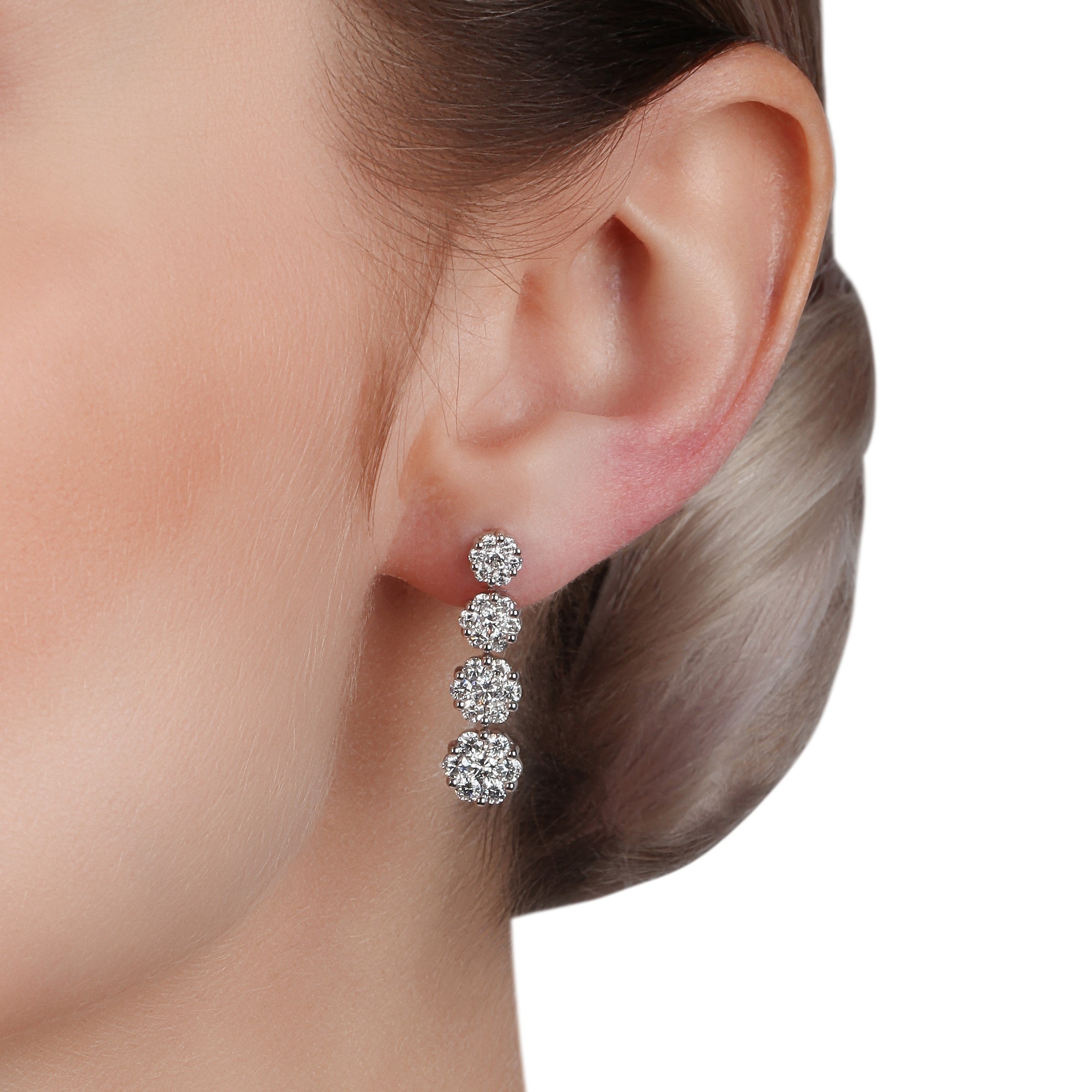 Illusion Diamond Drop Earrings | Best jewelry stores 