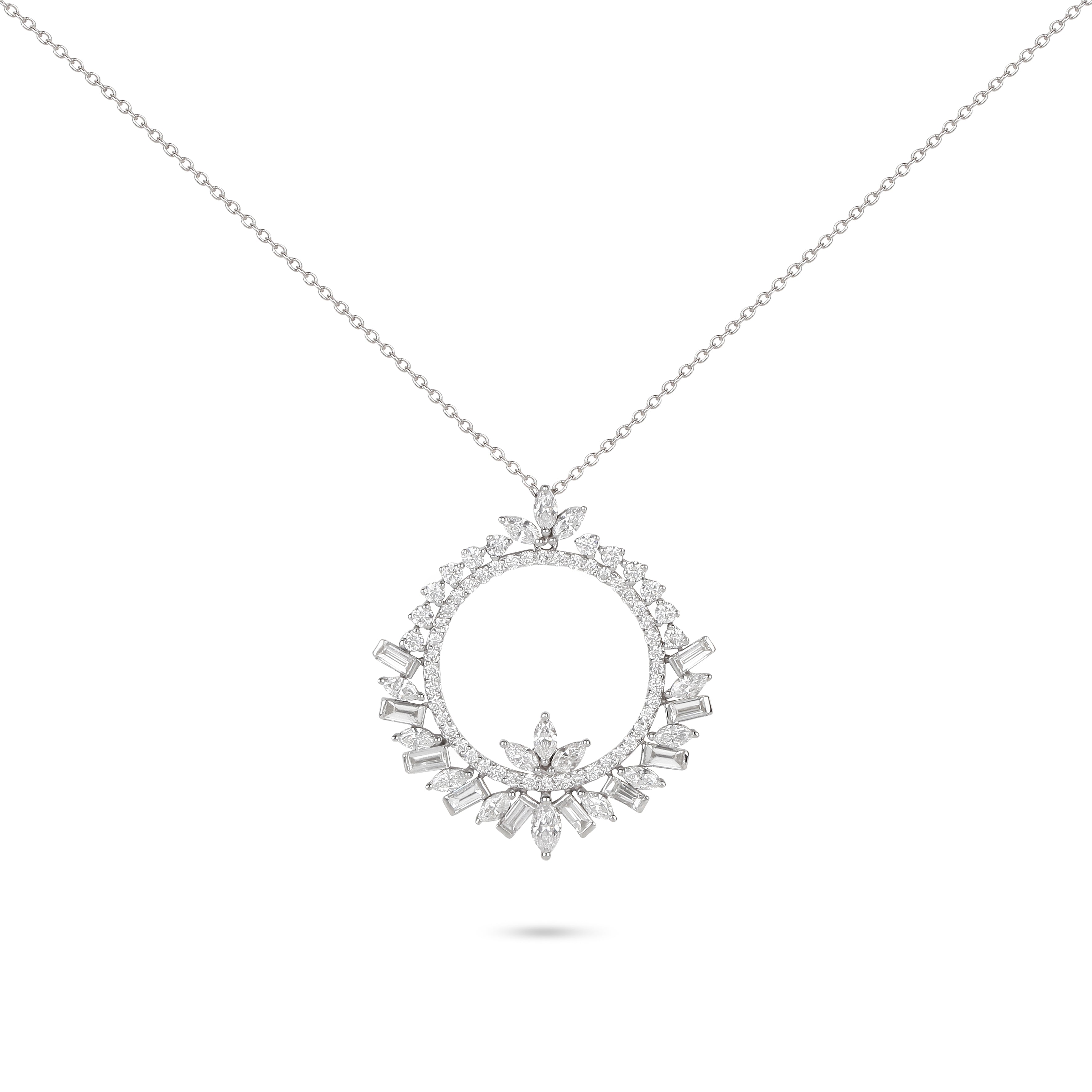Wreath Diamond Pendant Necklace | Diamond Necklace | Jewellery Necklace