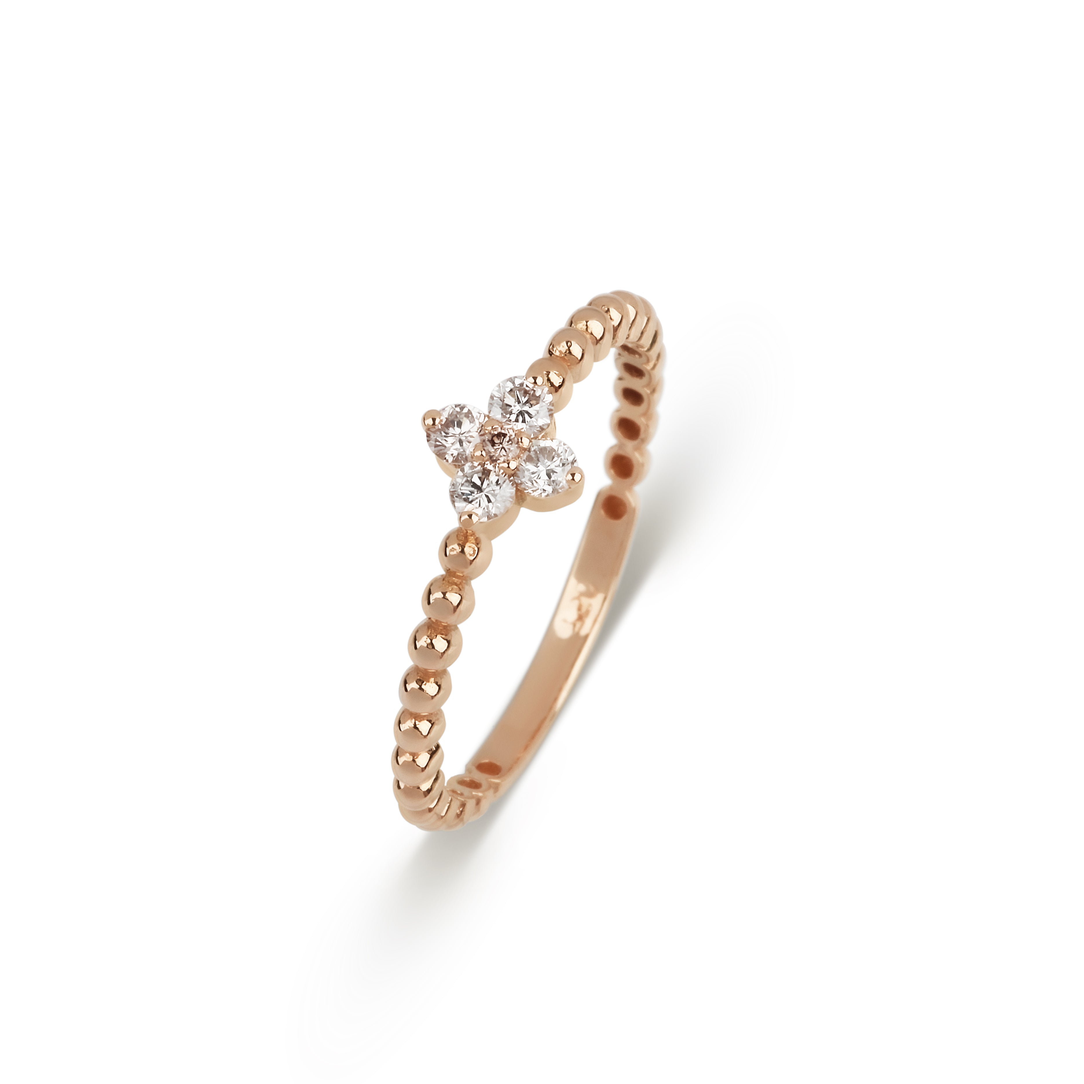 Lili Flower Diamonds & Gold Ring | jewellery design | Solitaire ring 
