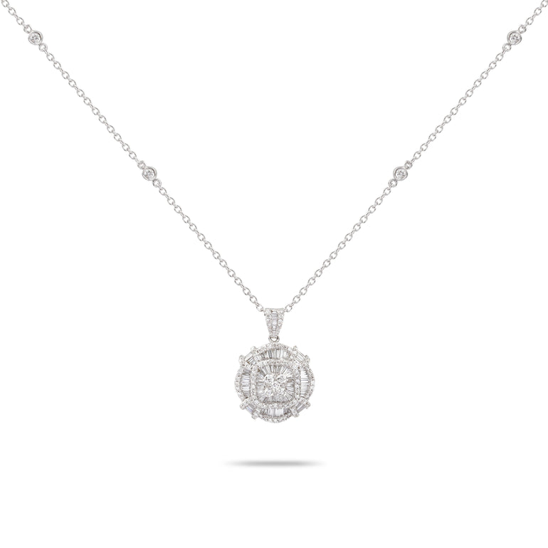 Diamond Baguettes Necklace | Diamond Necklace | Best Jewellery Stores