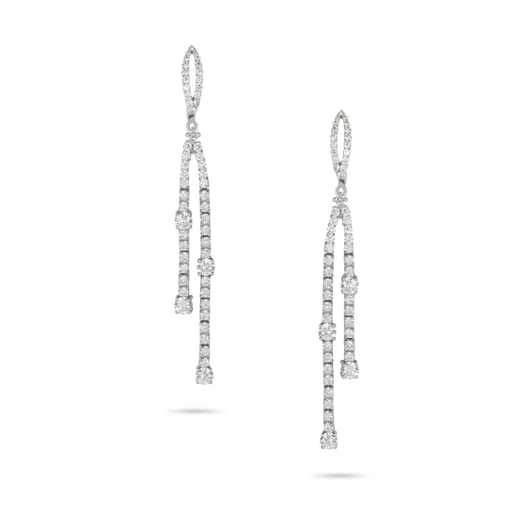 Double Drop Diamond Earrings | Earring online shop