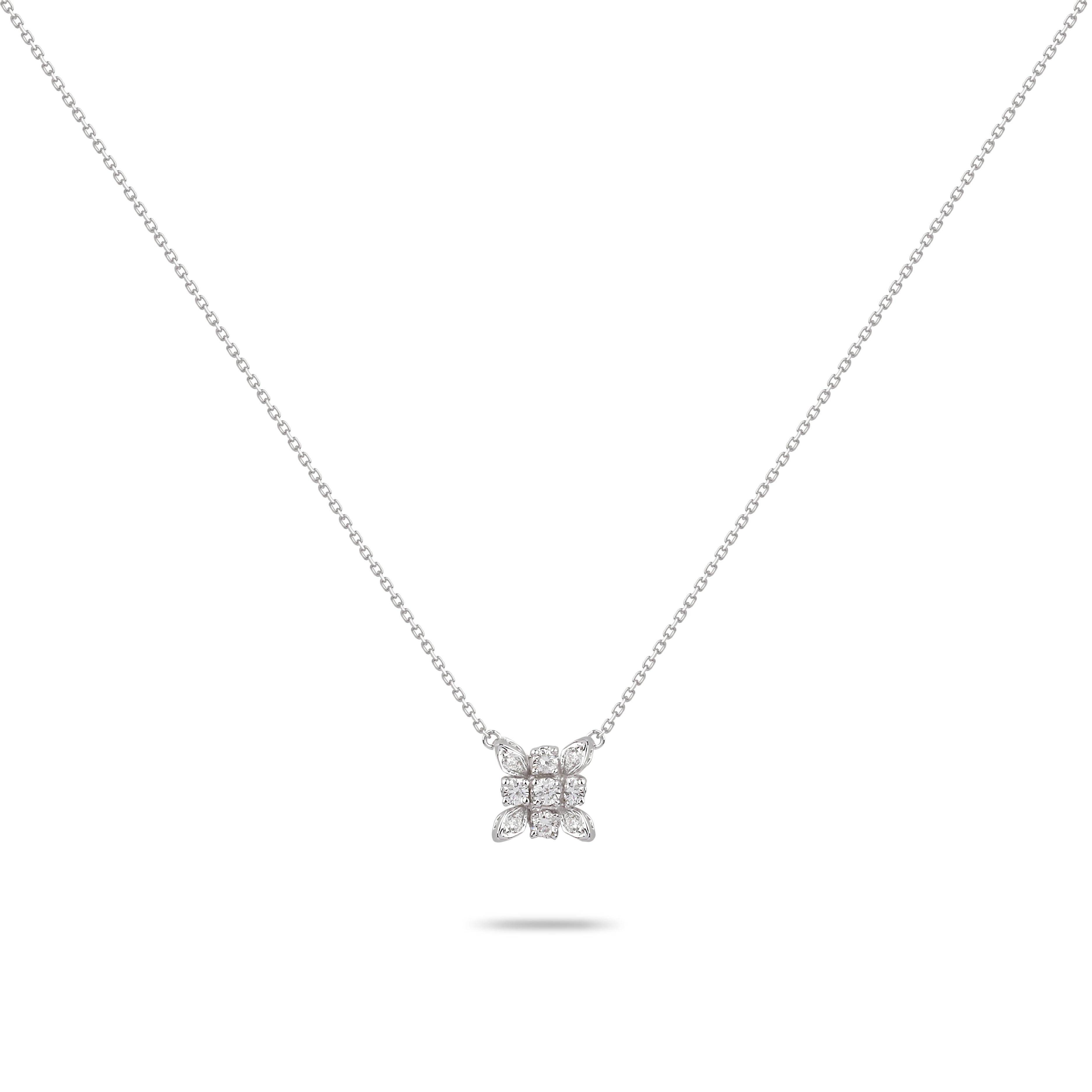 Illusion Flower Diamond Necklace | Diamond Necklace | Jewellery Design