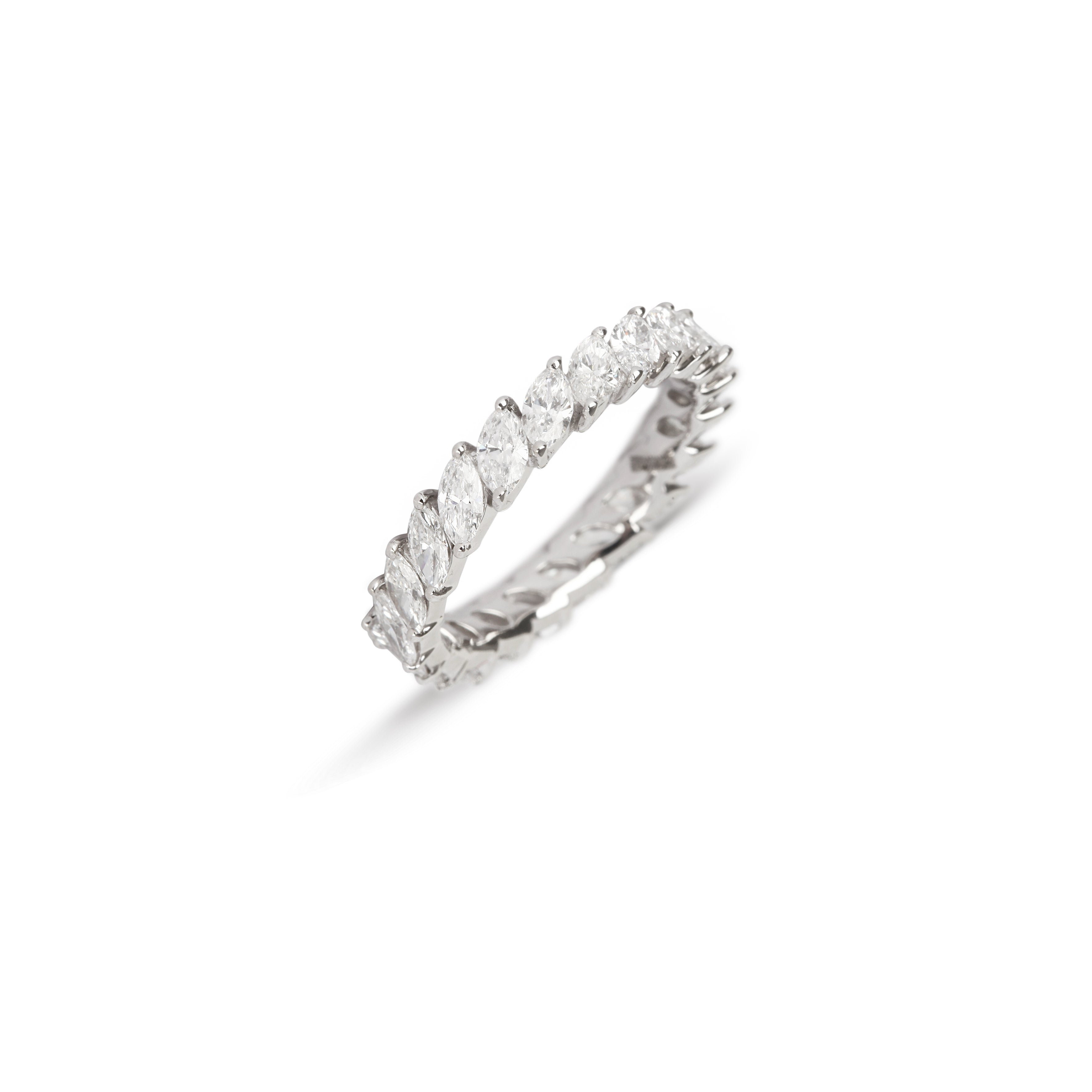 Marquise Diamond Eternity Band | Bridal jewelery set in Dubai | Online jewelry UAE