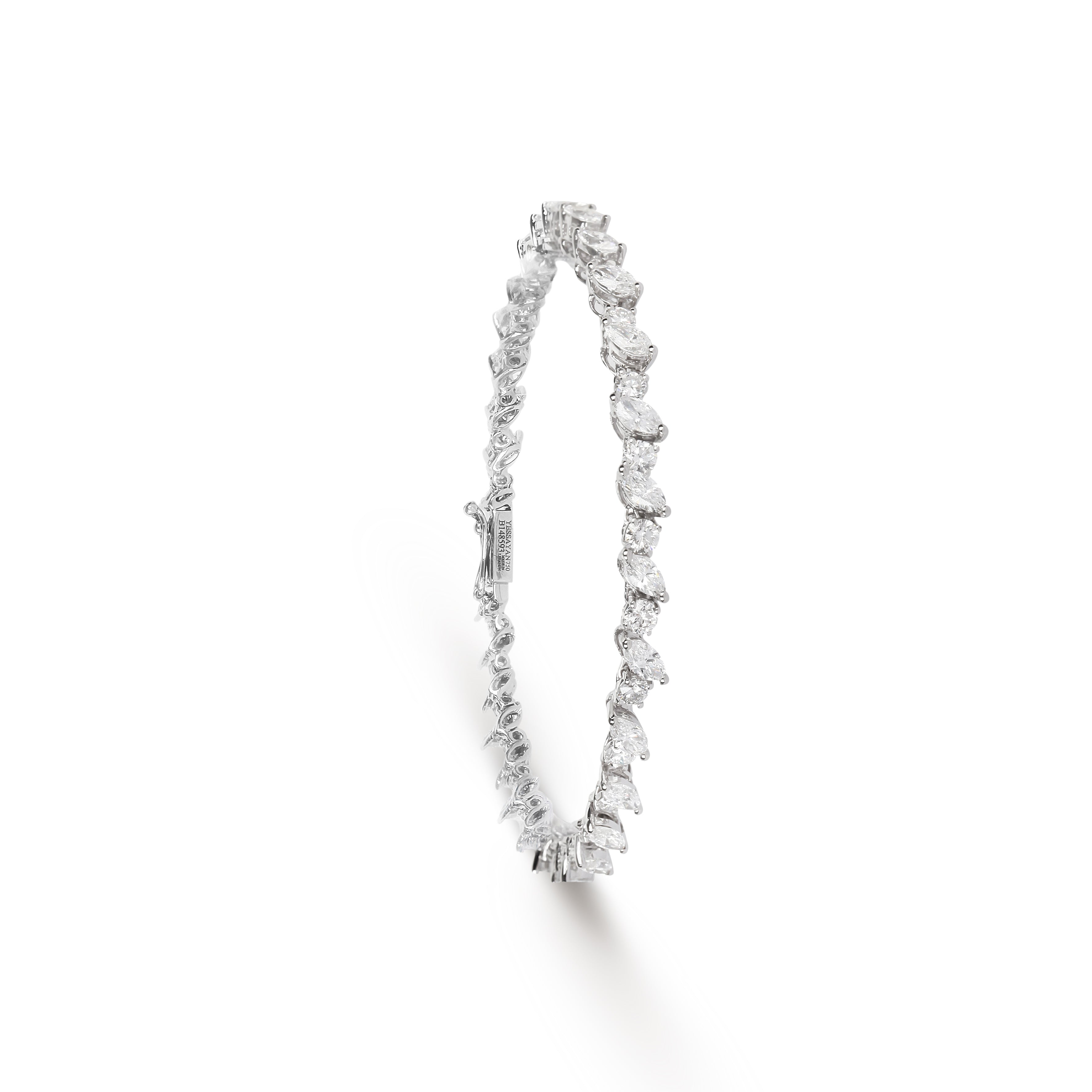 Pear & Round Diamonds Tennis Bracelet | Best Jewellery Online