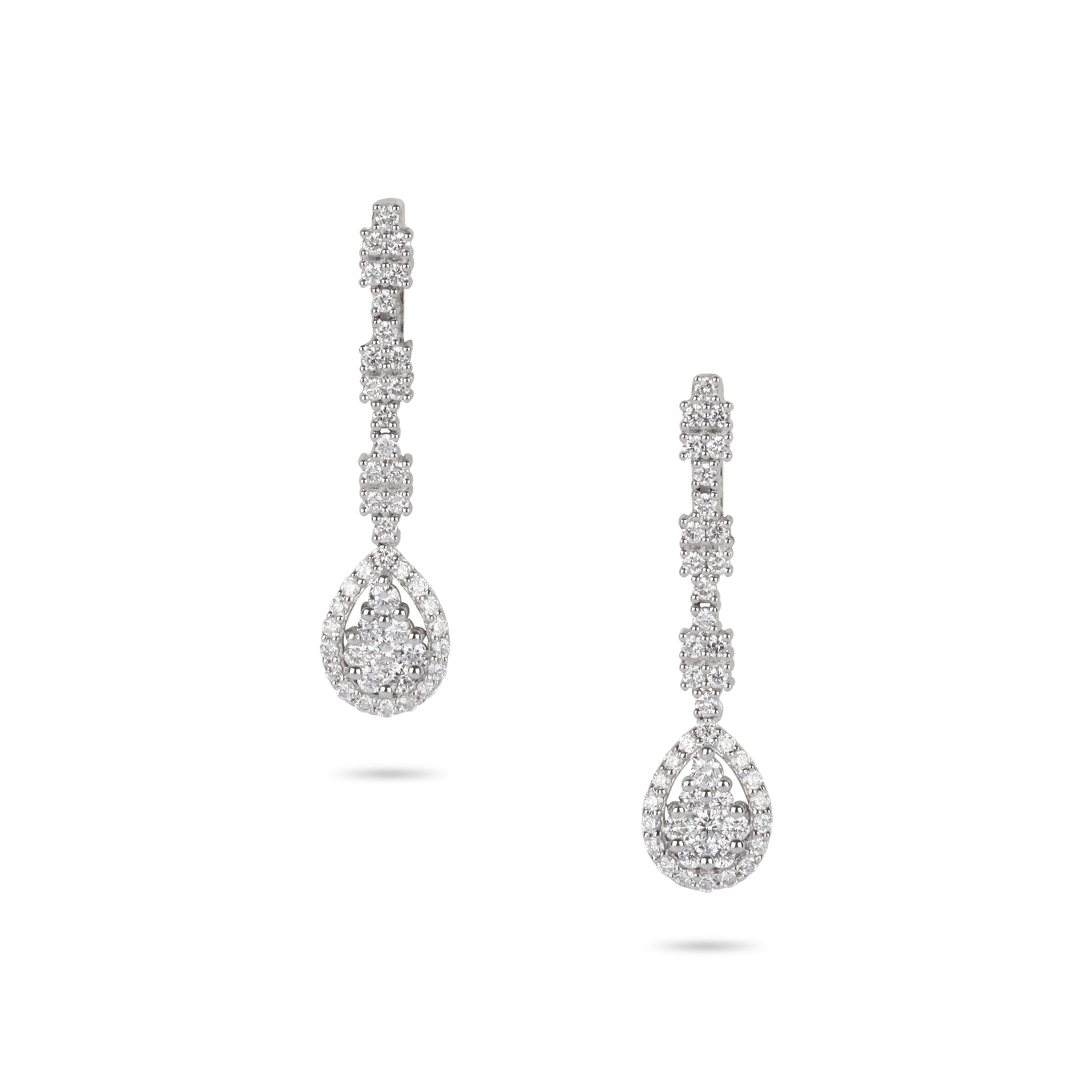 Illusion Diamond Drop Earrings | Diamond earring shop