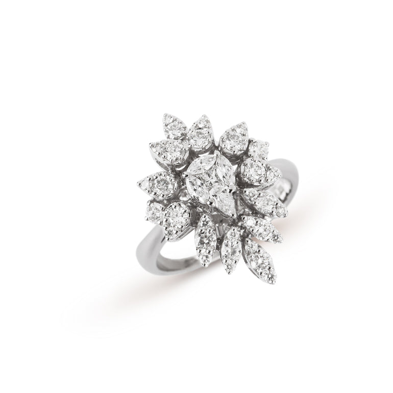 Marquise Drops Diamond Ring | buy rings online | diamond jewellery online 