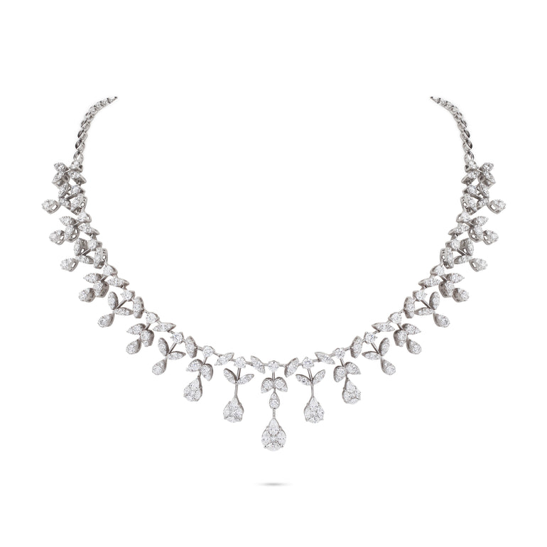 Marquise Drops Diamond Collar Necklace | Diamond Necklace | Diamond Necklace Online