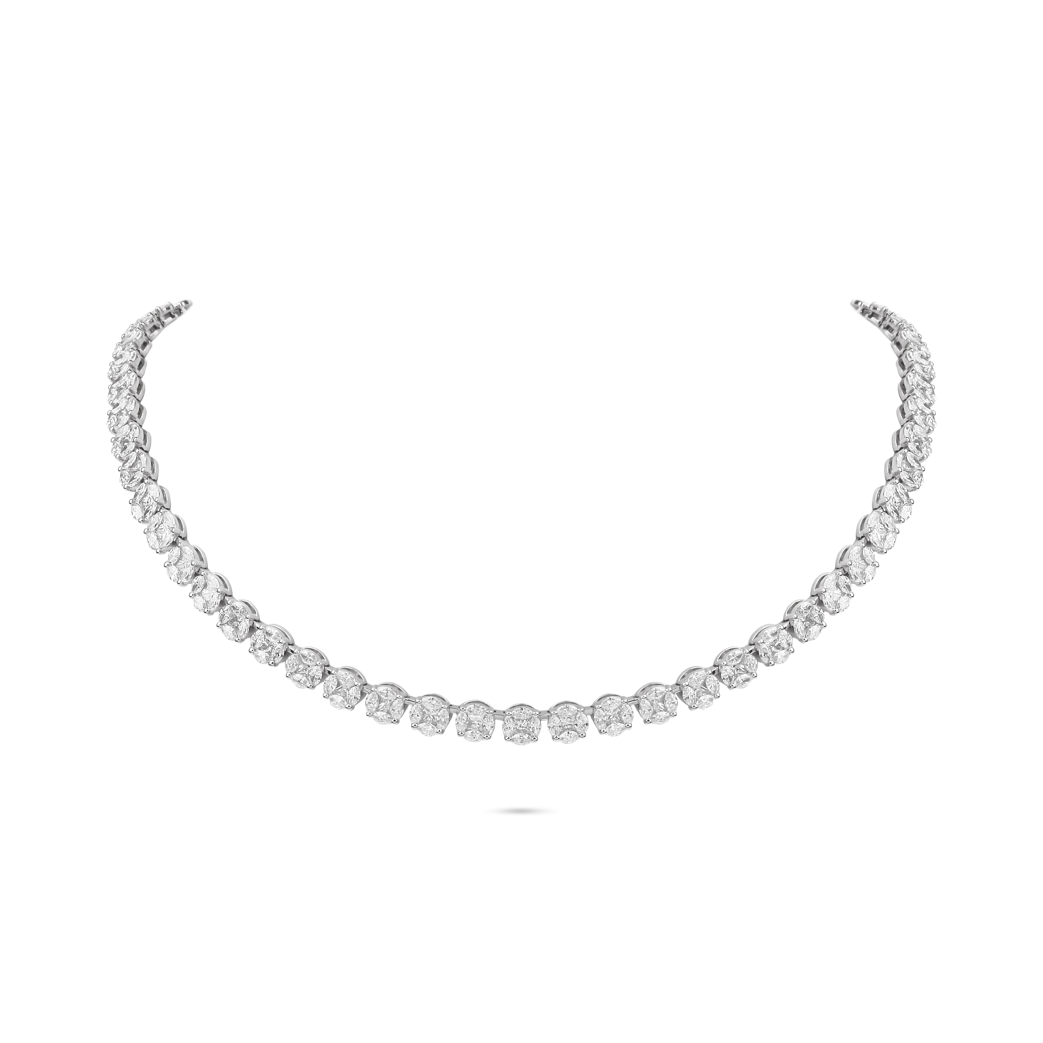 Illusion Diamond Collar Necklace | Diamond Necklace | Diamond Store