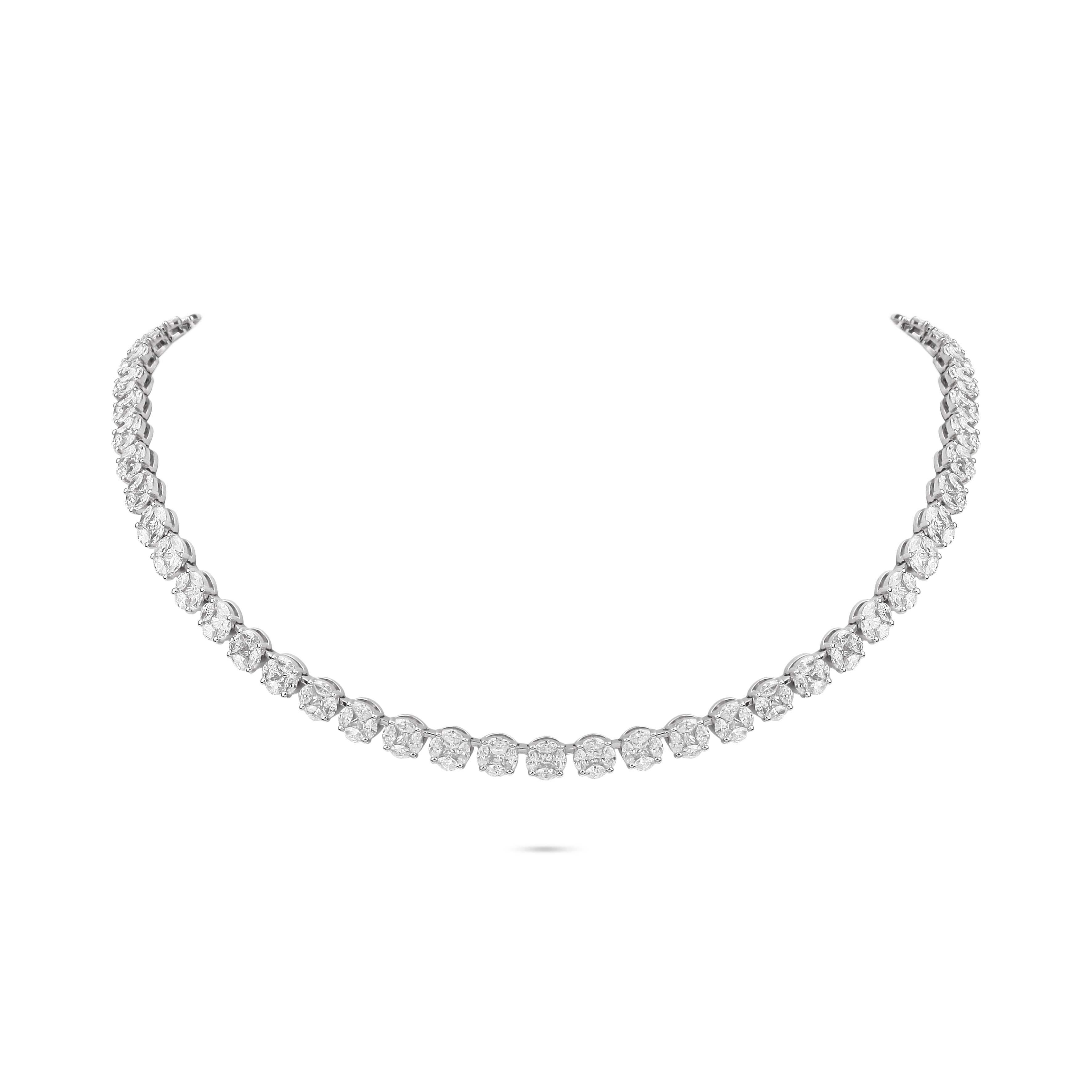 Illusion Diamond Collar Necklace | Diamond Necklace | Diamond Store