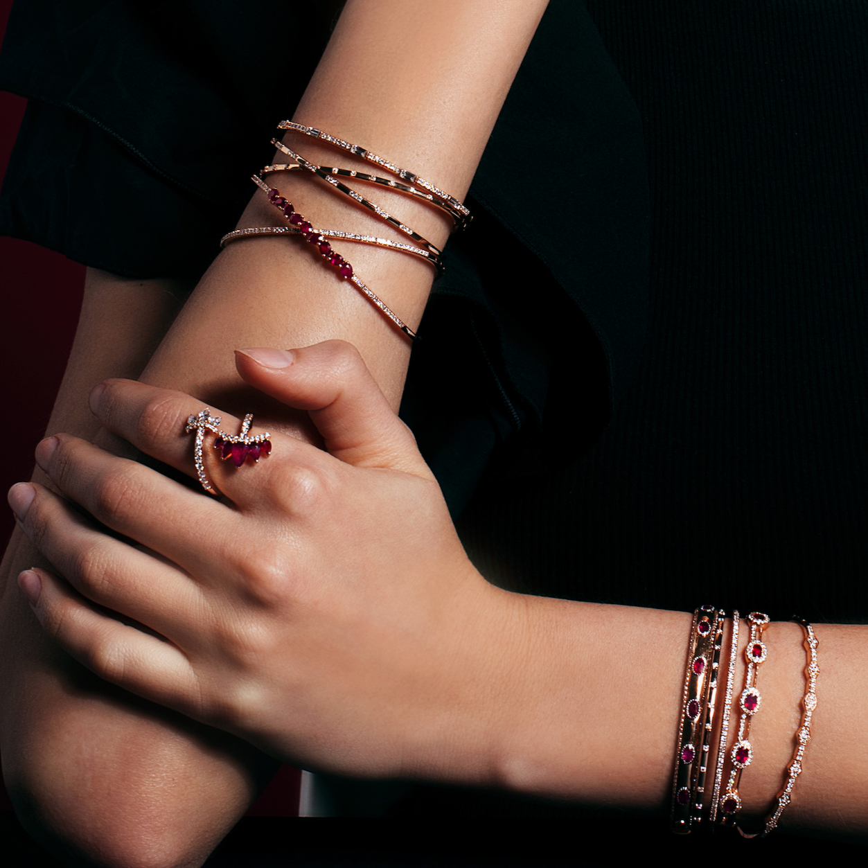 Double Band Diamond Bracelet | Bracelet Design | Jewel Online Shopping Jewellery Website