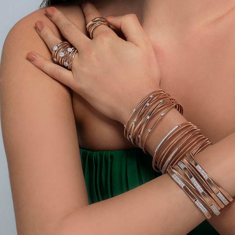Wide Overlapping Diamond Cuff | Best Jewellery Store | Bracelet Design