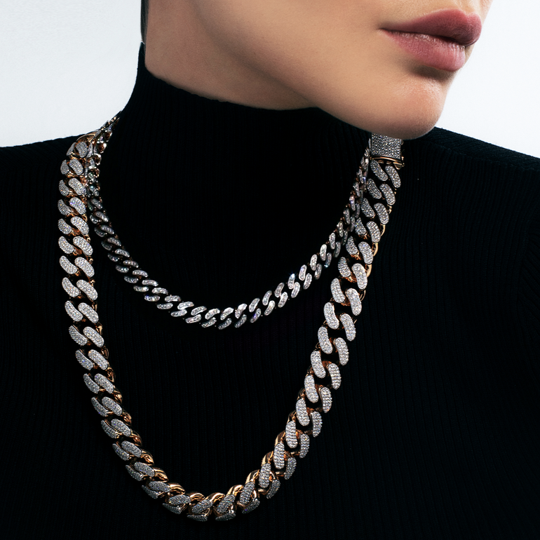 Cuban Chain Diamond Necklace | Diamond Necklace | Designer Jewellery Online