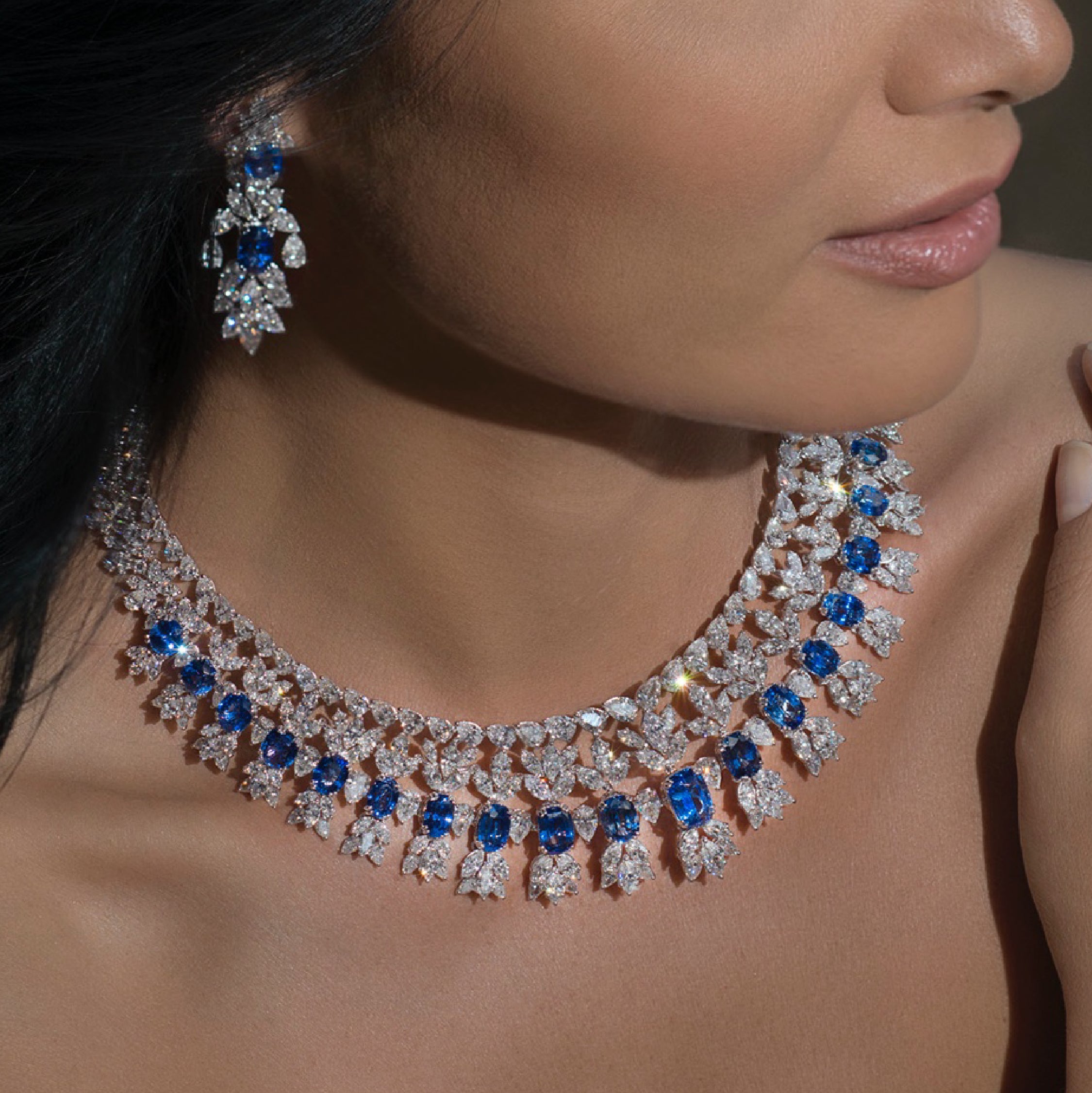 Sapphire & Diamond Royal Set | Online Diamond Store