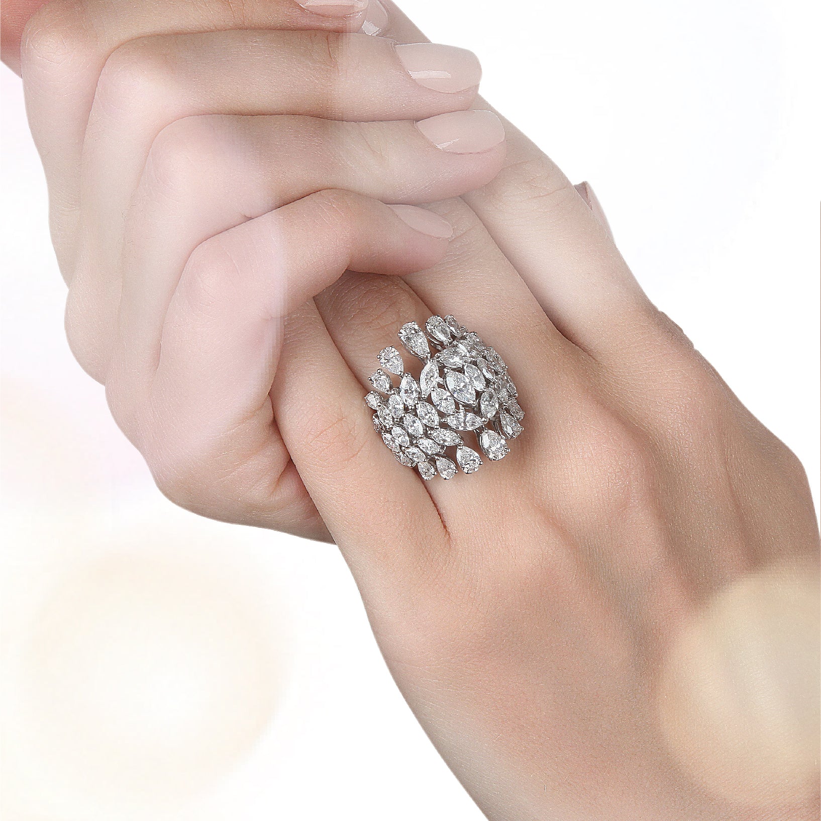 Marquise & Pear Shaped Diamond Ring | Diamond Ring Online